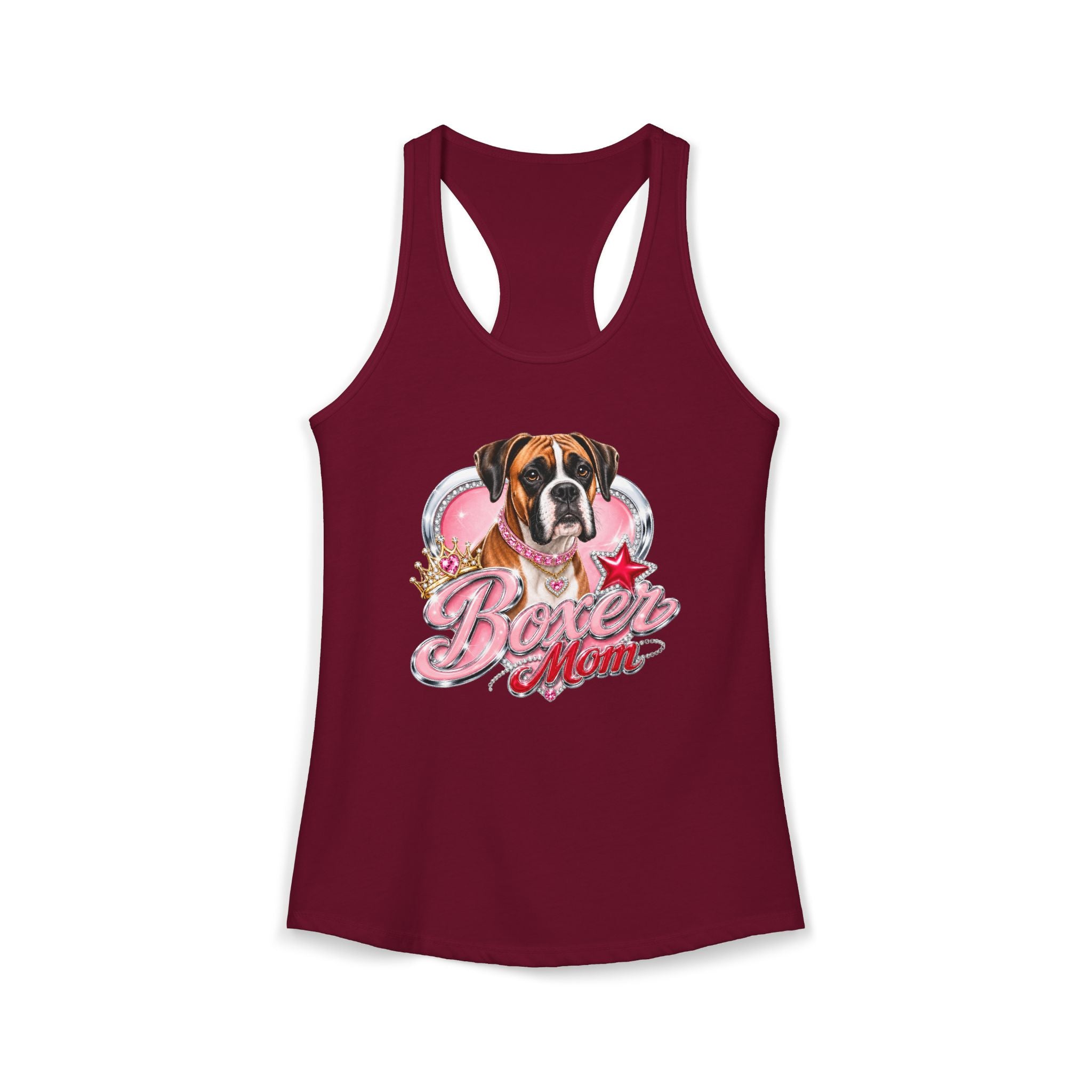 Boxer Dog Mom Women's Ideal Racerback Tank