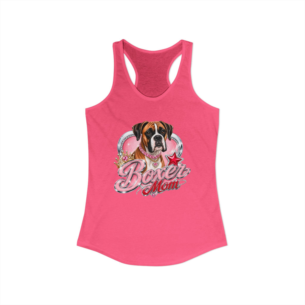 Boxer Dog Mom Women's Ideal Racerback Tank
