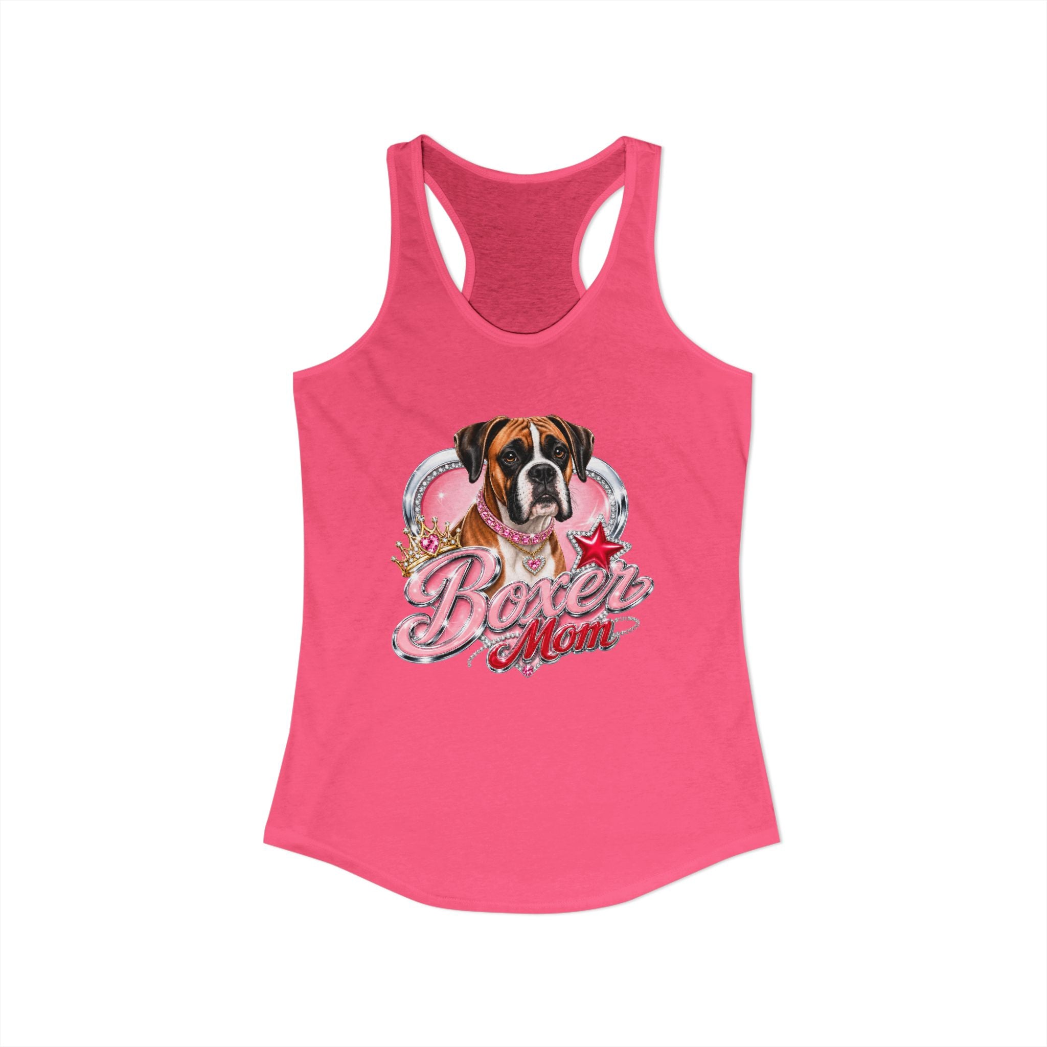 Boxer Dog Mom Women's Ideal Racerback Tank