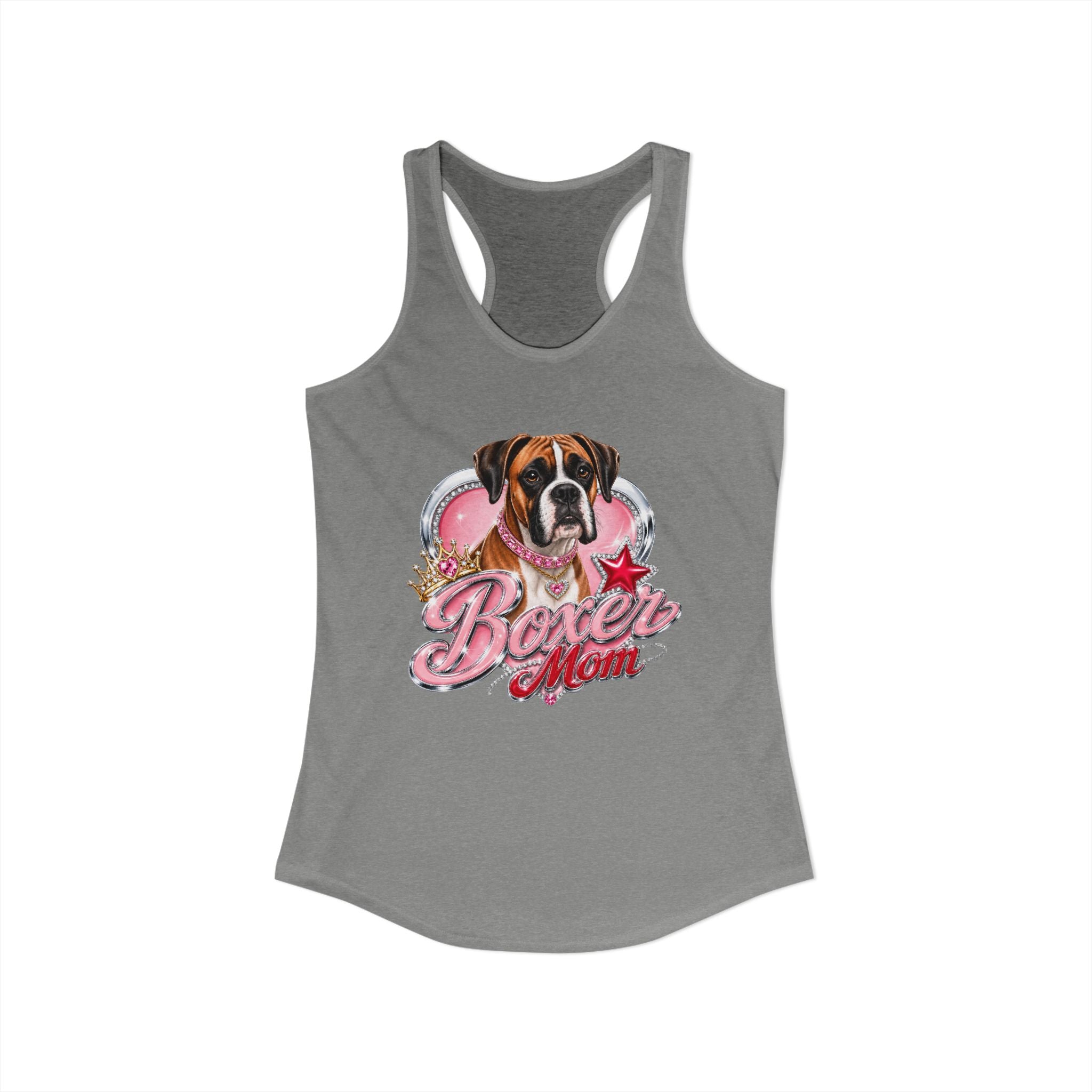 Boxer Dog Mom Women's Ideal Racerback Tank