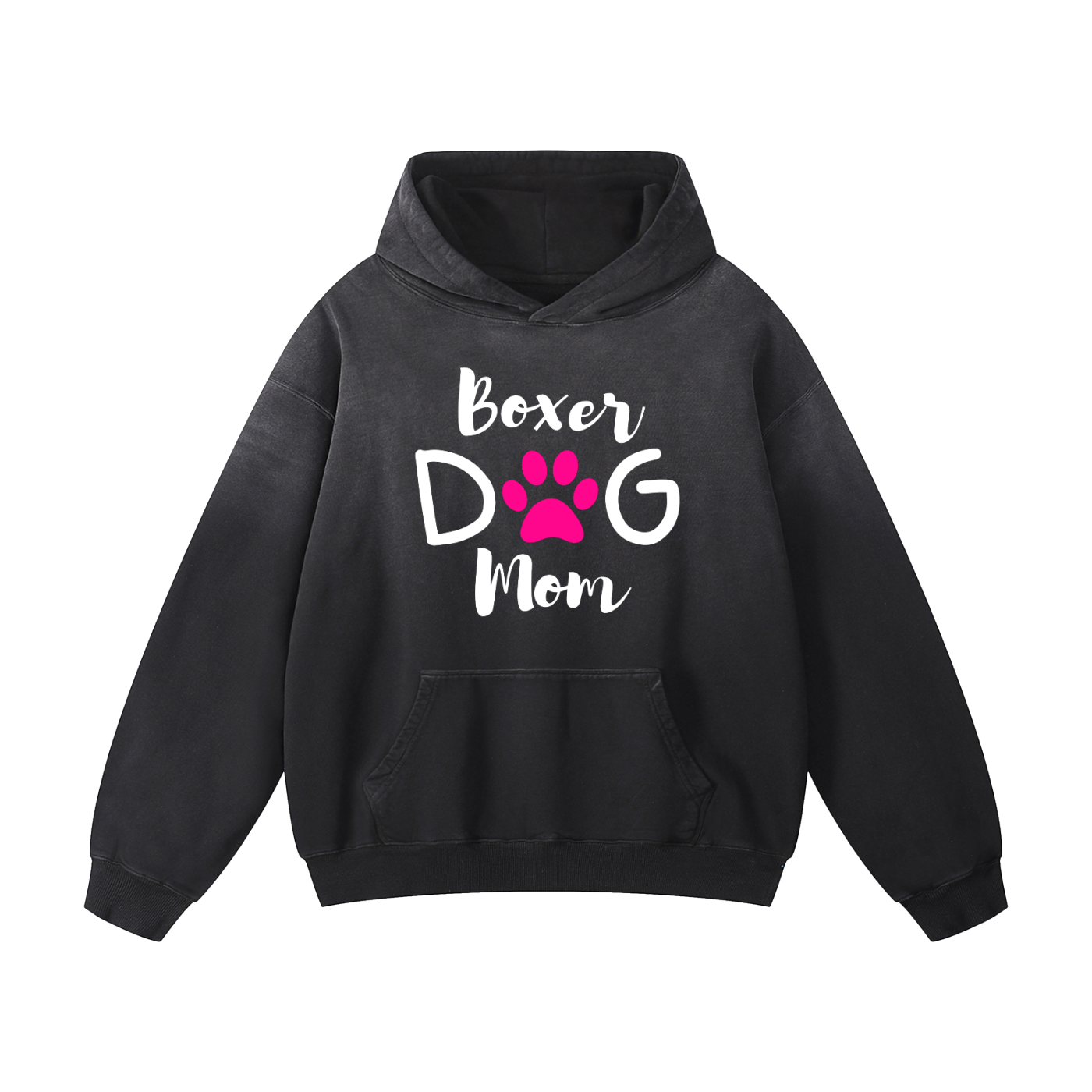 Boxer Dog Mom Heavyweight Sunfade Oversized Hoodie